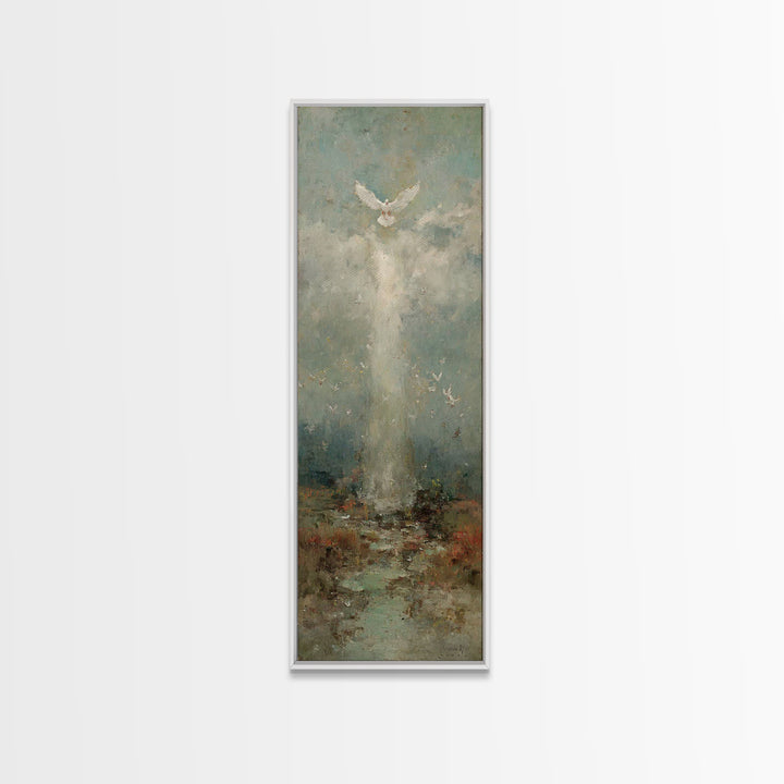Heavenly Dove – Framed Canvas Print – Christian Wall Art – Christian Art Canvas – Jesus Painting – Christmas Art – Christian Decor – Art –
