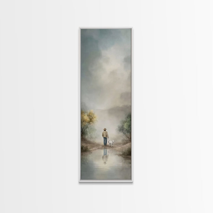 Horizon Of Faith – Framed Canvas Print – Christian Wall Art – Christian Art Canvas – Jesus Painting – Tall Narrow Wall Art – Subtle Christi