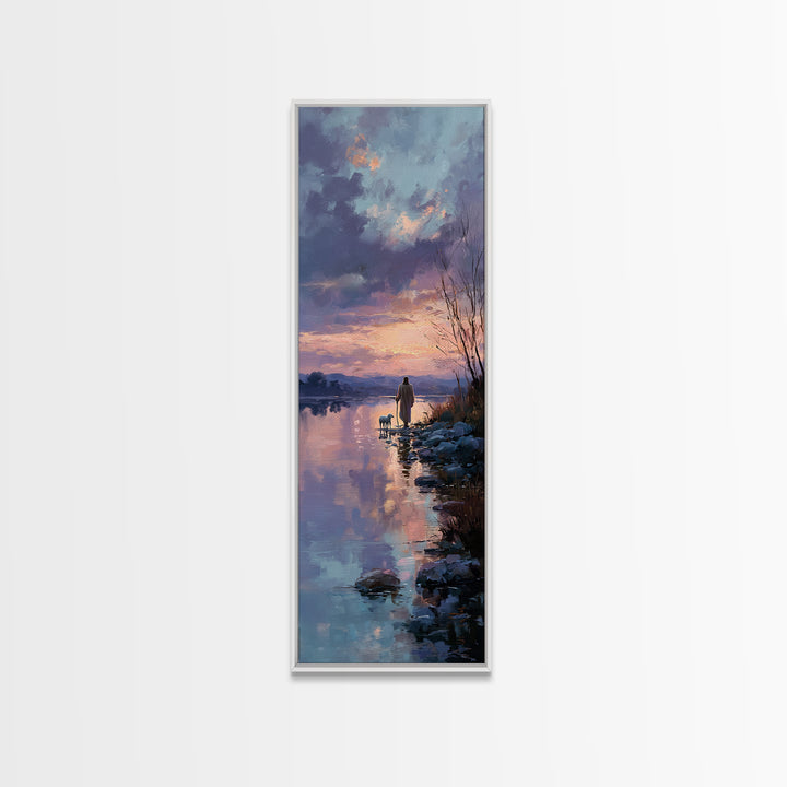 Valley Of Hope – Framed Canvas Print – Christian Art Canvas – Christian Wall Art – Jesus Painting – Narrow Art – Minimalist Christian Art