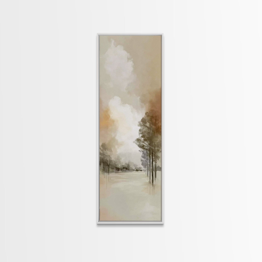 Soft Morning Path | Framed Canvas Print | Christian Wall Art | Christian Art Canvas | Narrow Art | Minimalist Christian Art | Christian Gif