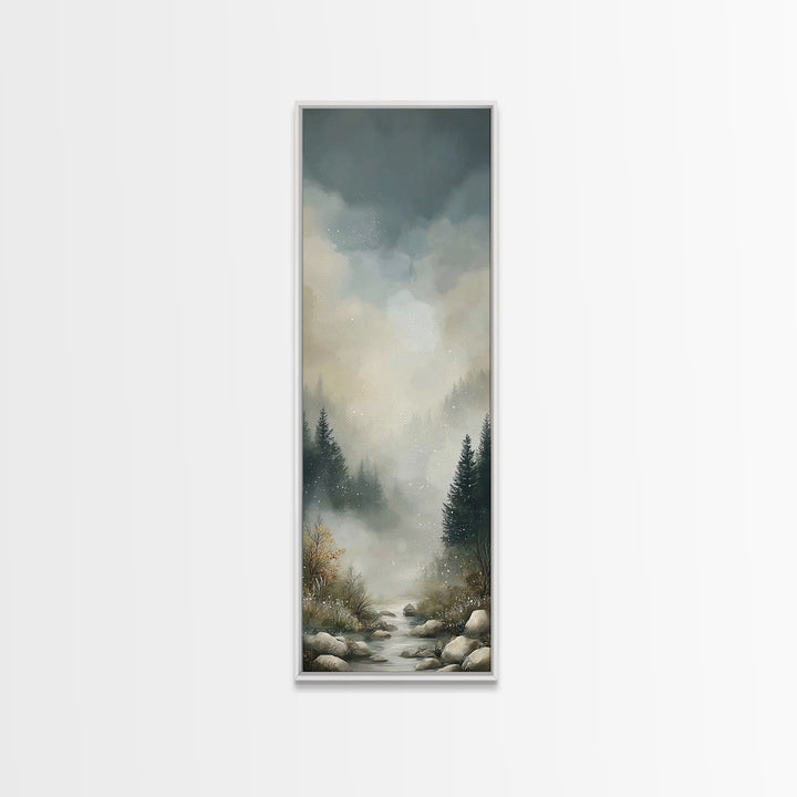 River Valley Calm – Framed Canvas Print – Christian Art Canvas – Christian Wall Art – Tall Skinny Art Print – Christian Decor – Christian G