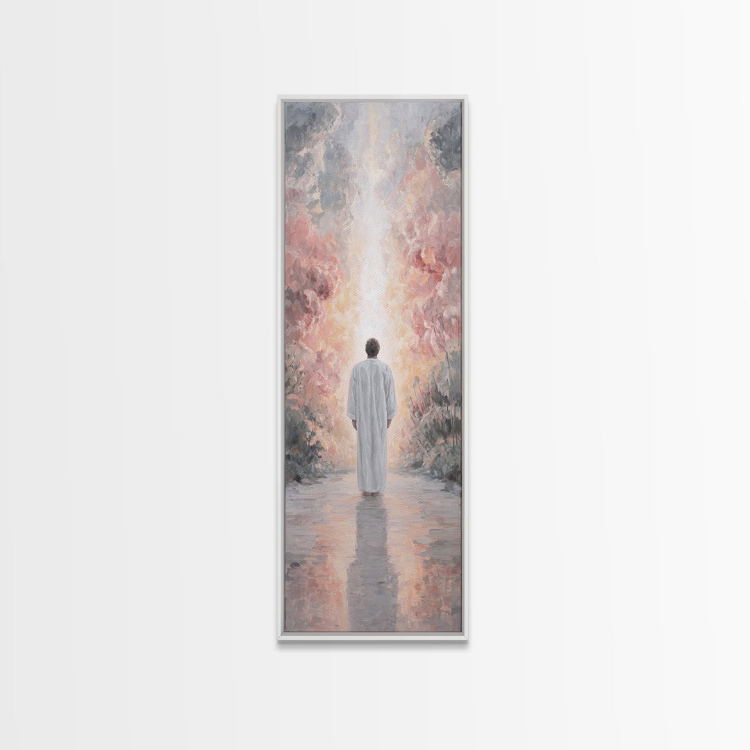Heavenward Dawn, Framed Canvas Print, Christian Art Canvas, Christian Wall Art, Skinny Art, Modern Christian Art, Christian Gift