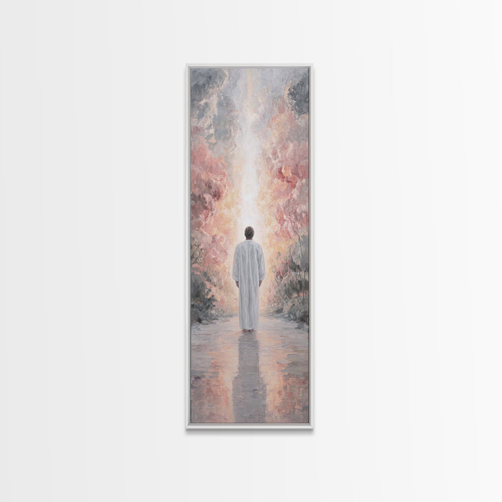 Heavenward Dawn, Framed Canvas Print, Christian Art Canvas, Christian Wall Art, Skinny Art, Modern Christian Art, Christian Gift