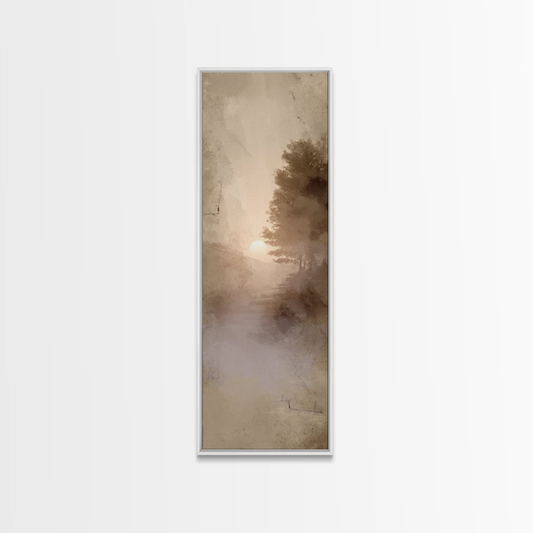 Hallowed Sunrise Path – Framed Canvas Print – Christian Art Canvas – Christian Wall Art – Narrow Art – Minimalist Christian Art – Christian