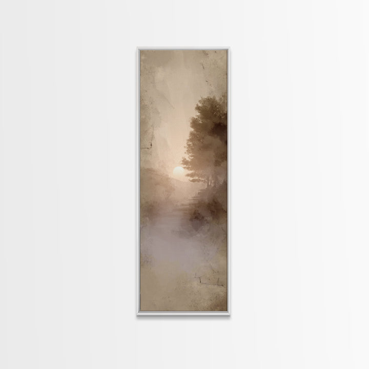 Hallowed Sunrise Path – Framed Canvas Print – Christian Art Canvas – Christian Wall Art – Narrow Art – Minimalist Christian Art – Christian