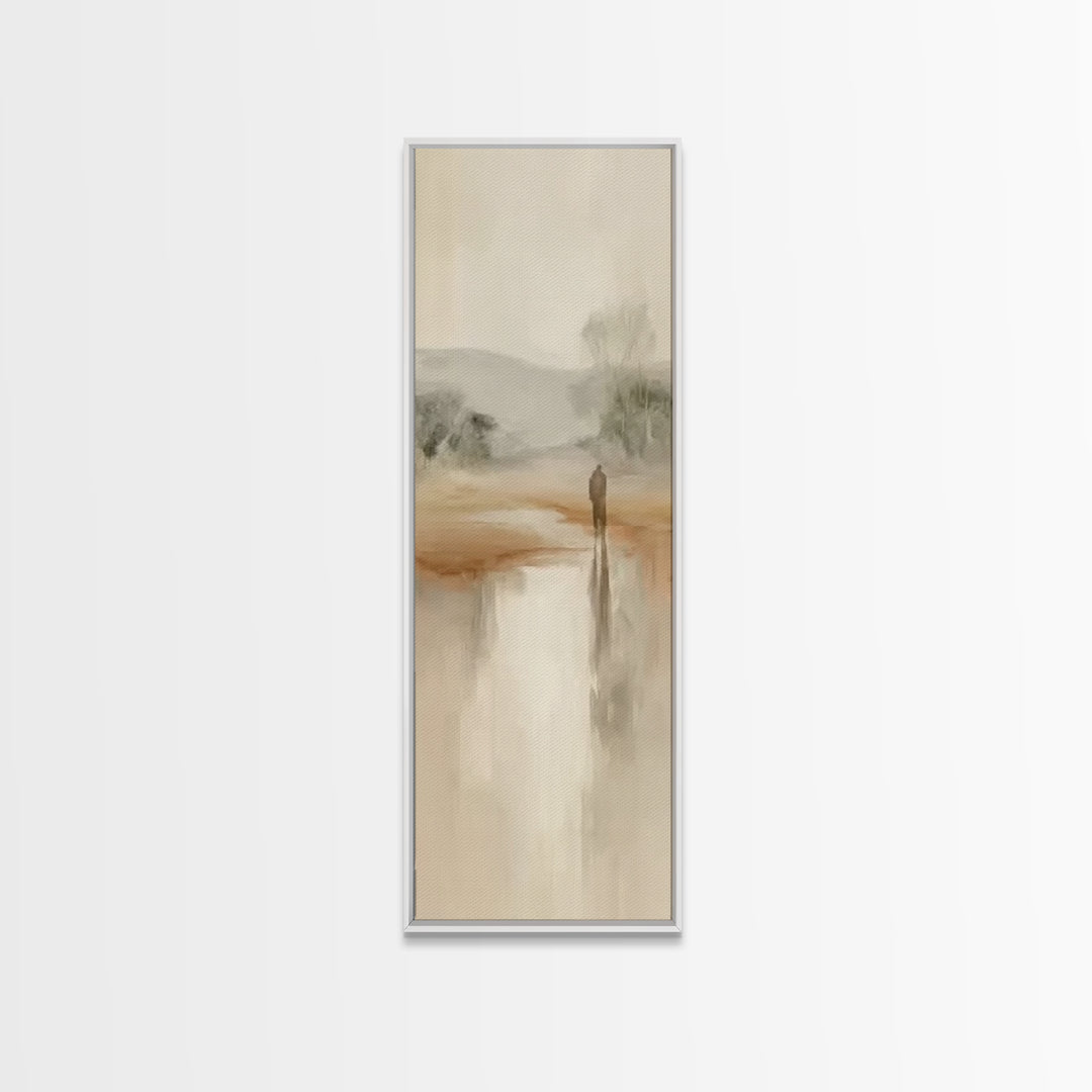 Desert Dawn Mercy – Framed Canvas Print – Christian Art Canvas – Modern Christian Art – Tall Narrow Wall Art – Jesus Painting