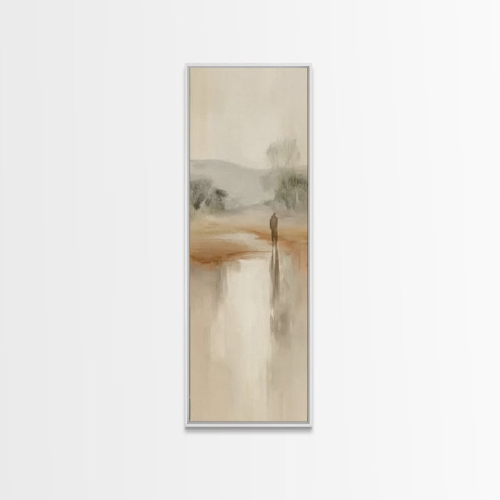 Desert Dawn Mercy – Framed Canvas Print – Christian Art Canvas – Modern Christian Art – Tall Narrow Wall Art – Jesus Painting
