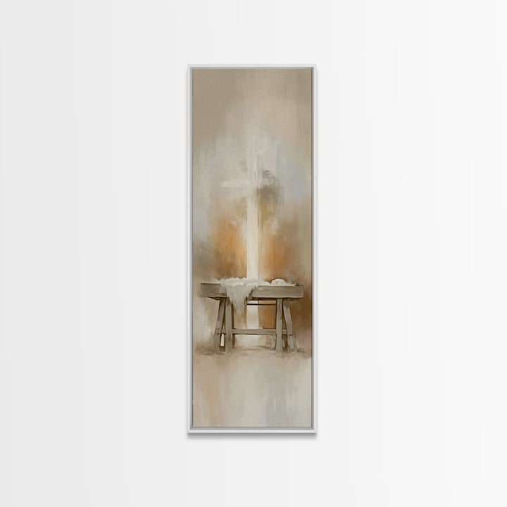 Gentle Holy Night | Framed Canvas Print | Christian Wall Art | Christian Art Canvas | Jesus Painting | Christmas Art | Christian Decor | Ar
