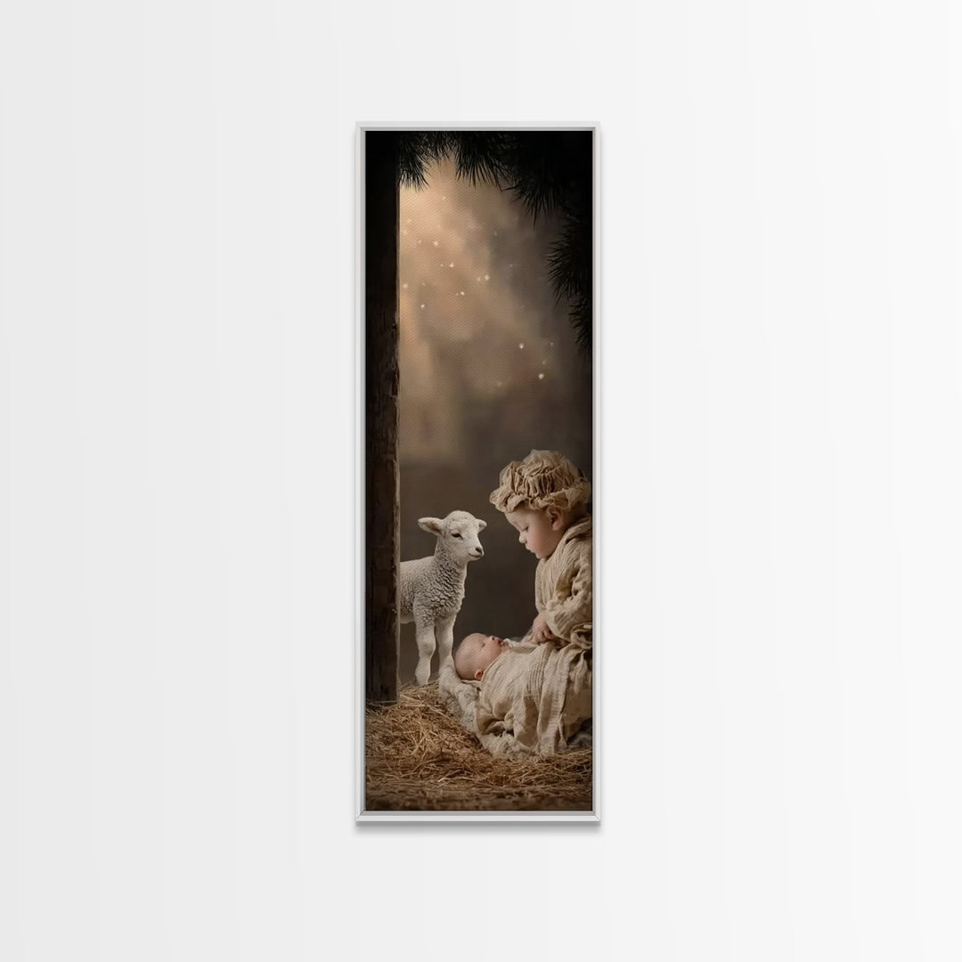 Child Of Peace – Framed Canvas Print – Christian Wall Art – Christian Art Canvas – Jesus Painting – Tall Narrow Wall Art