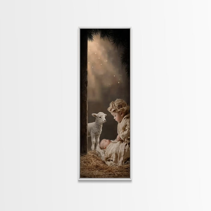 Child Of Peace – Framed Canvas Print – Christian Wall Art – Christian Art Canvas – Jesus Painting – Tall Narrow Wall Art