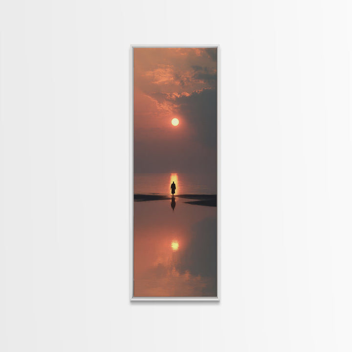 Heavenly Morning Walk – Framed Canvas Print – Christian Wall Art – Christian Art Canvas – Jesus Painting – Tall Narrow Wall Art