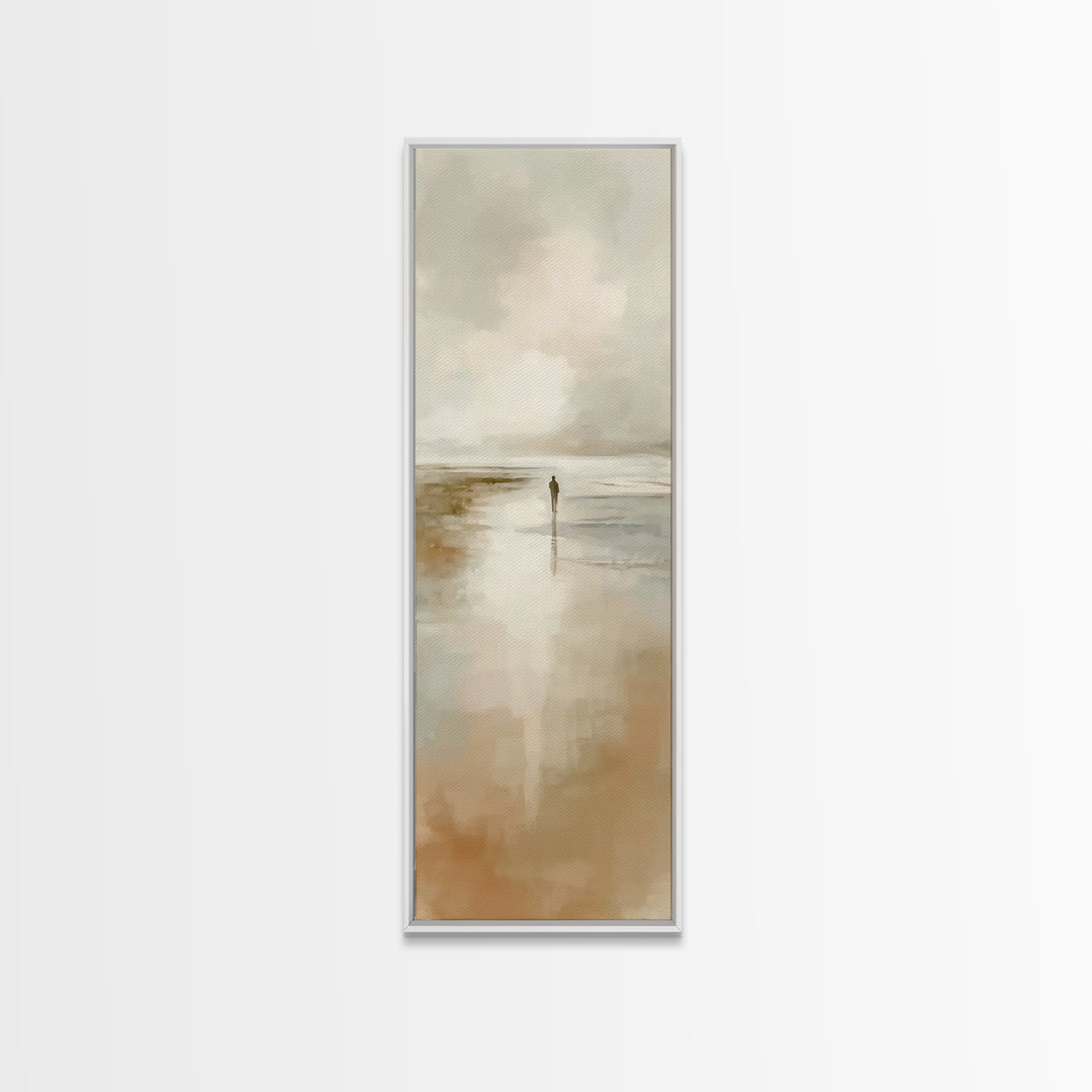 Eternal Horizon Calm – Framed Canvas Print – Christian Wall Art – Christian Art Canvas – Jesus Painting – Tall Narrow Wall Art