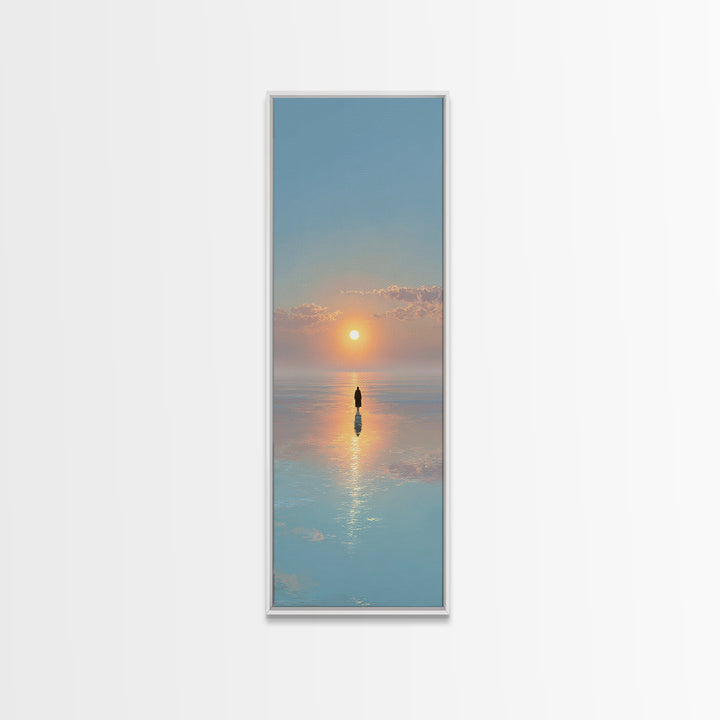 Skyward Hope Rising – Framed Canvas Print – Jesus Painting – Christian Wall Art – Christian Art Canvas – Tall Narrow Wall Art