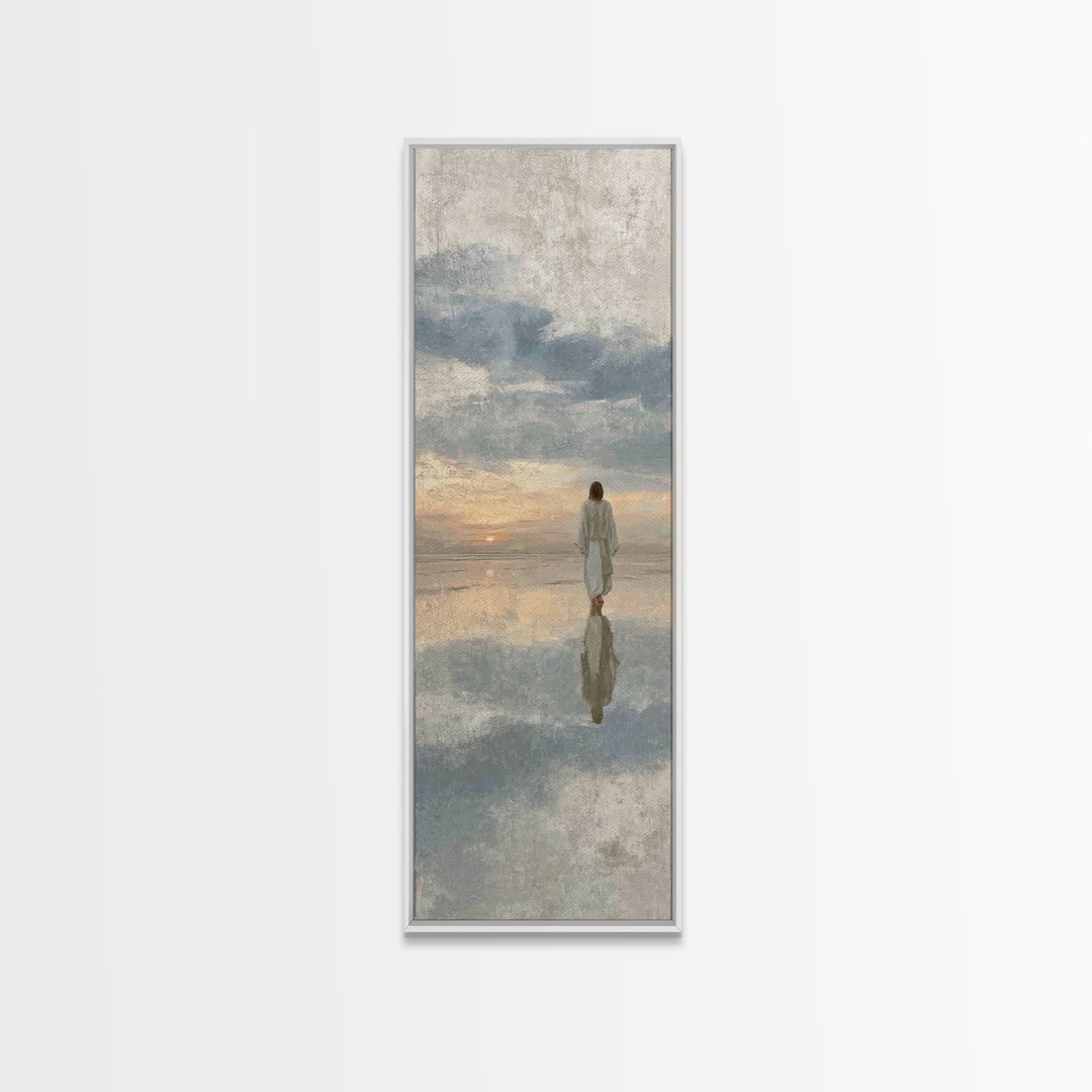Radiant Horizon Peace – Framed Canvas Print – Christian Art Canvas – Jesus Painting – Christian Wall Art – Tall Narrow Wall Art