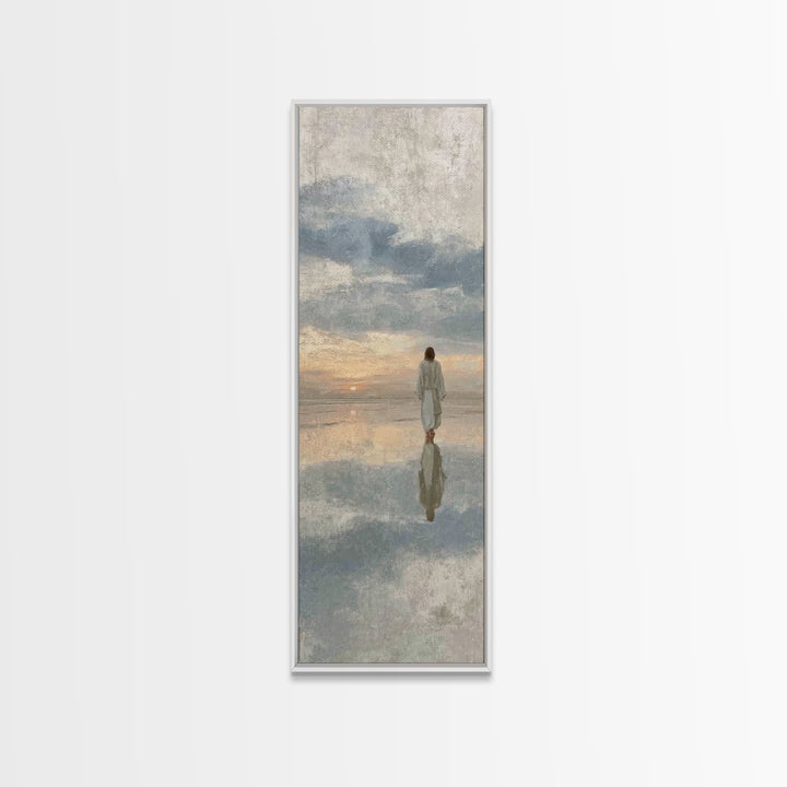 Radiant Horizon Peace – Framed Canvas Print – Christian Art Canvas – Jesus Painting – Christian Wall Art – Tall Narrow Wall Art