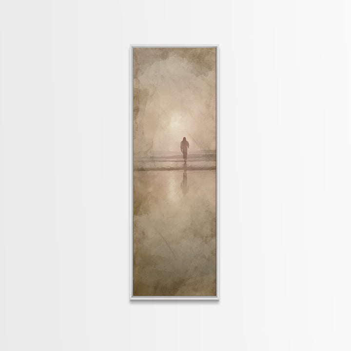 Solitude Of Grace – Framed Canvas Print – Christian Wall Art – Jesus Painting – Christian Art Canvas – Tall Narrow Wall Art