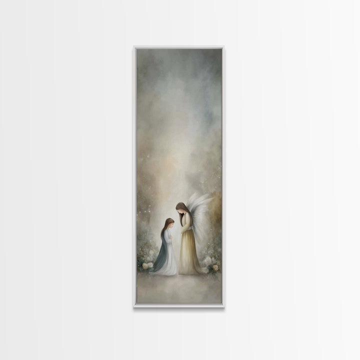 Radiant Herald | Framed Canvas Print | Tall Narrow Wall Art | Christian Art | Christmas Art | Christian Art Canvas | Jesus Painting