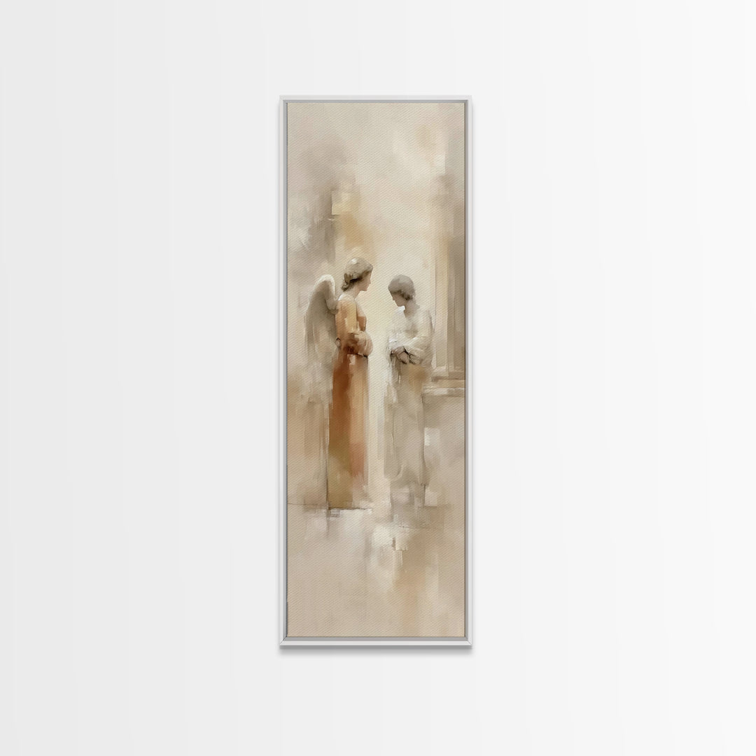 Heavenly Communion – Framed Canvas Print – Tall Skinny Art Print – Christian Art Canvas – Christian Wall Art – Subtle Christian Art – Chris
