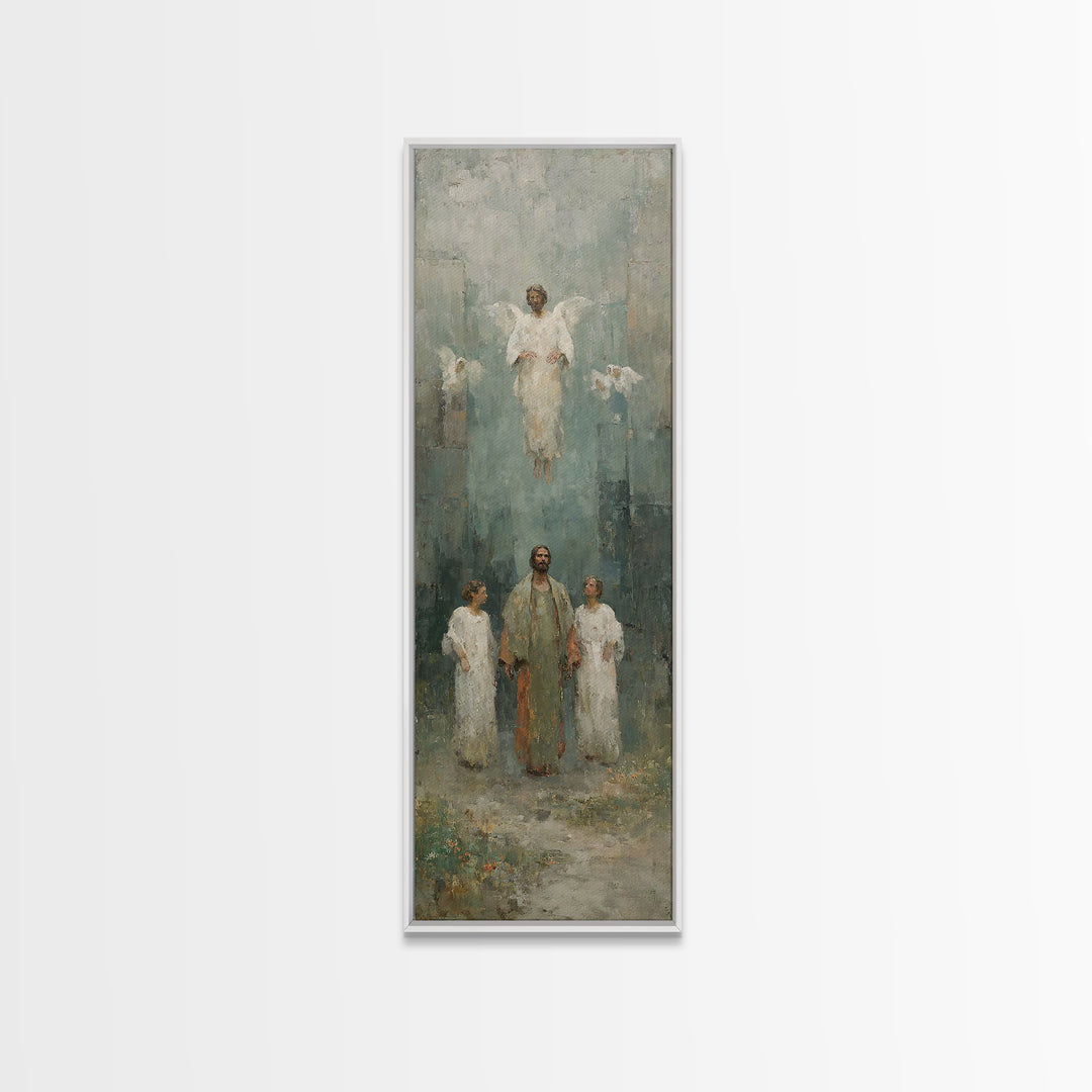Eternal Gathering | Framed Canvas Print | Narrow Art | Christian Art Canvas | Christian Wall Art | Jesus Painting | Christian Art