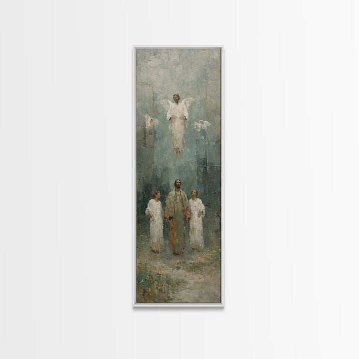 Eternal Gathering | Framed Canvas Print | Narrow Art | Christian Art Canvas | Christian Wall Art | Jesus Painting | Christian Art