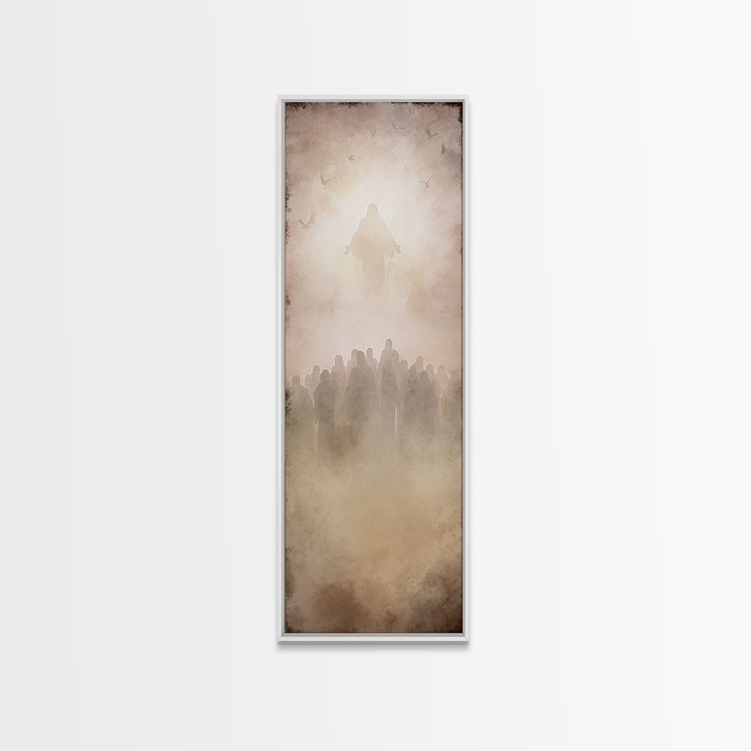 Ascension Vision – Framed Canvas Print – Skinny Art – Christian Art Canvas – Christian Wall Art – Modern Christian Art – Christian Painting