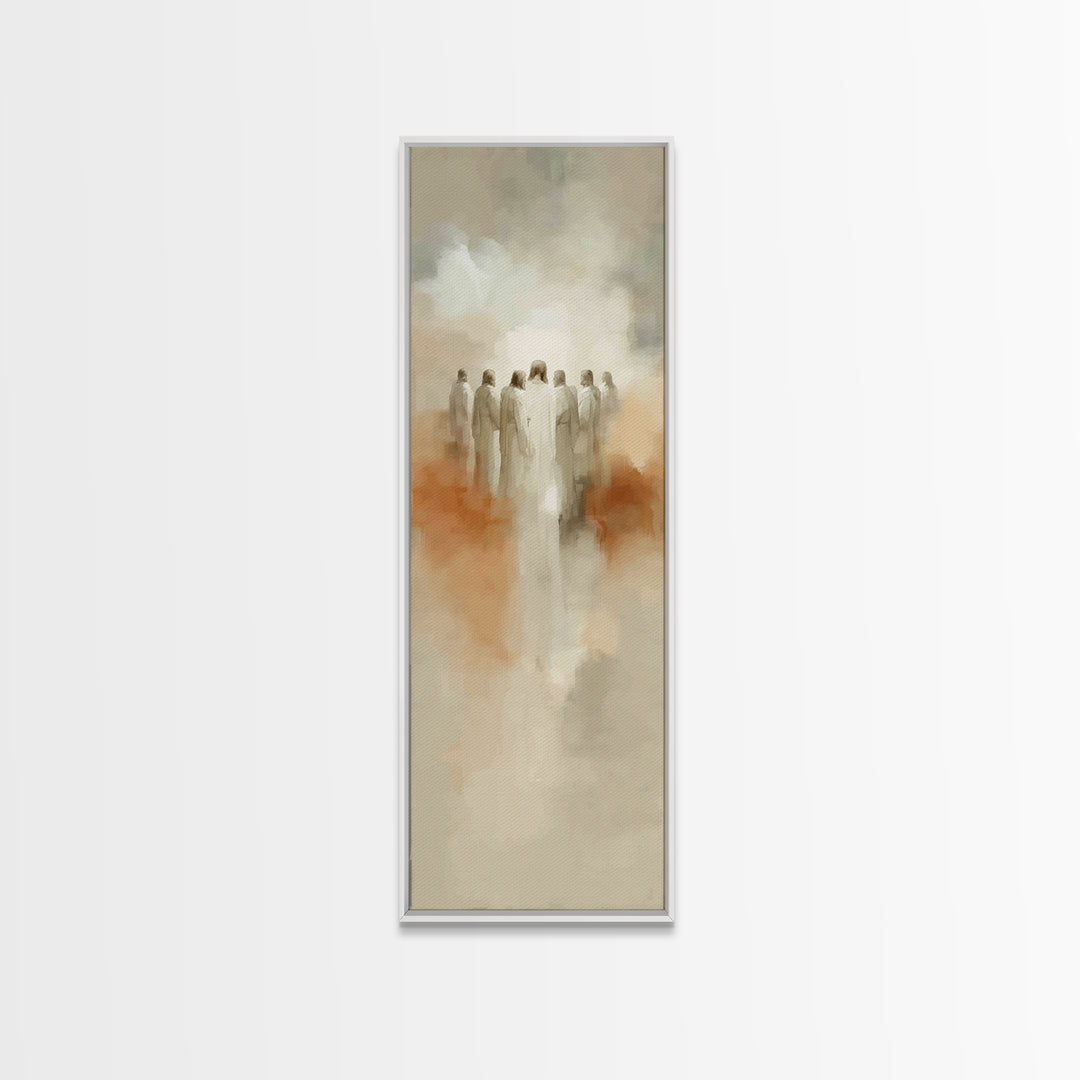 Heavenly Host | Framed Canvas Print | Tall Narrow Wall Art | Christian Art Canvas | Christian Wall Art | Jesus Painting | Christian Art