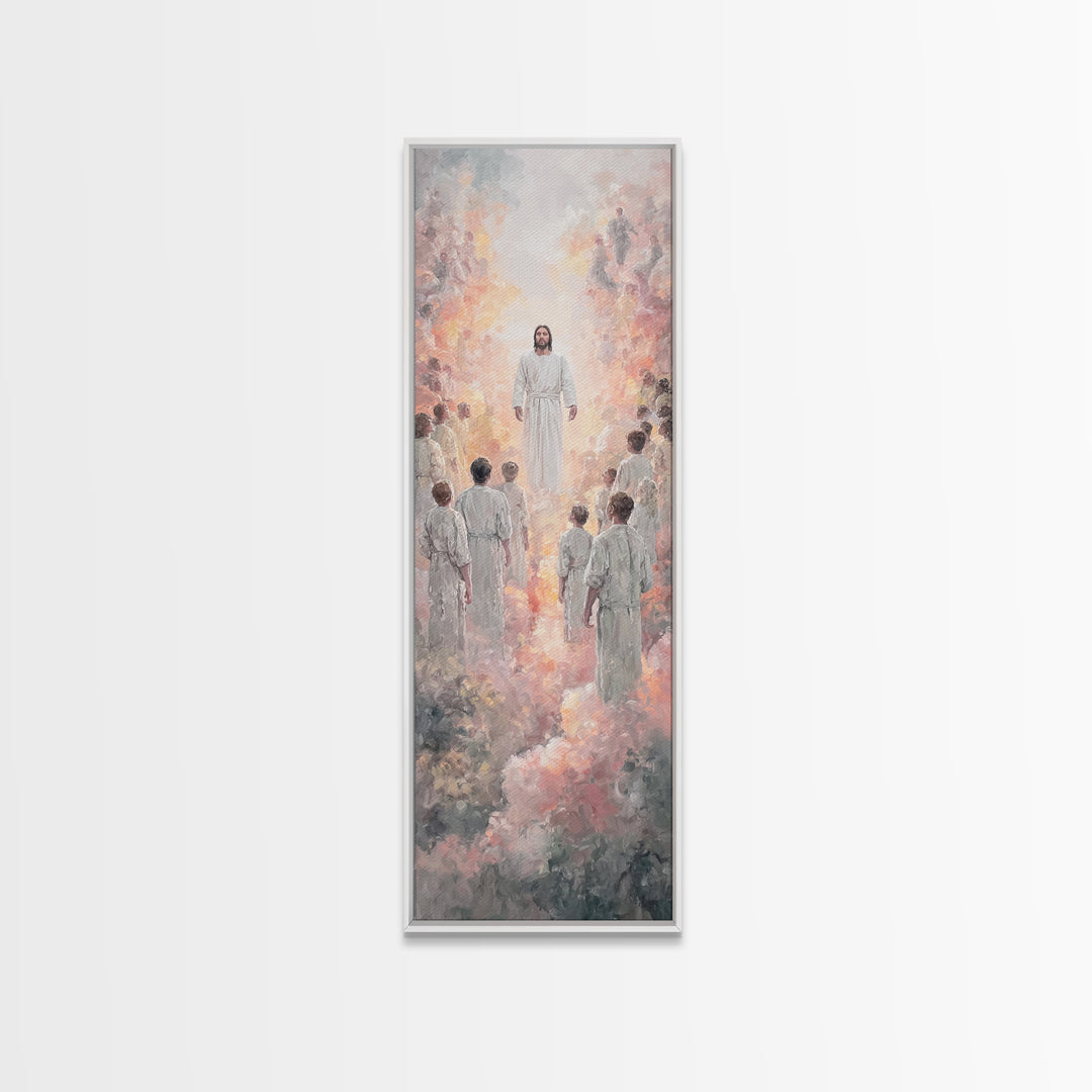 Radiant Pathway – Framed Canvas Print – Narrow Art – Christian Art Canvas – Christian Wall Art – Jesus Painting – Christian Art