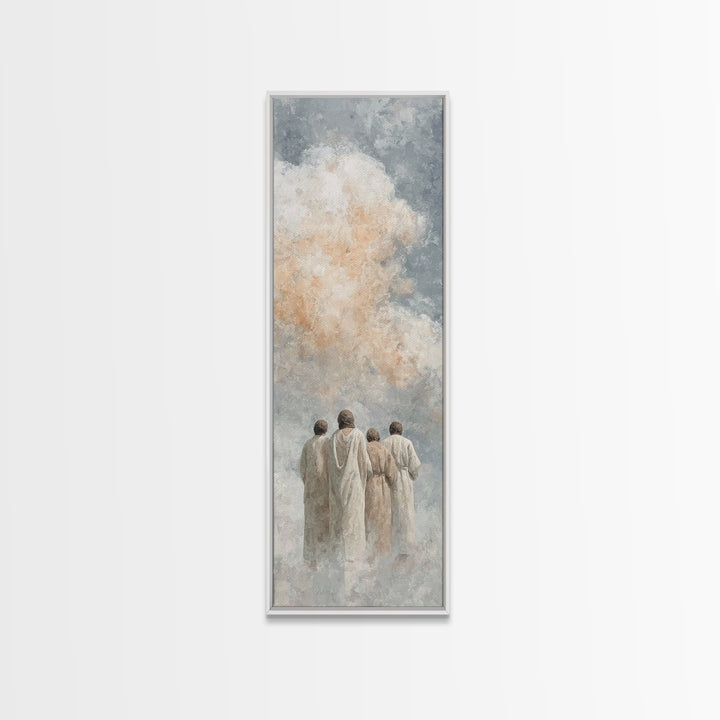 Heavenly Companions – Framed Canvas Print – Christian Wall Art – Jesus Painting – Tall Narrow Wall Art – Christian Art Canvas – Christian D