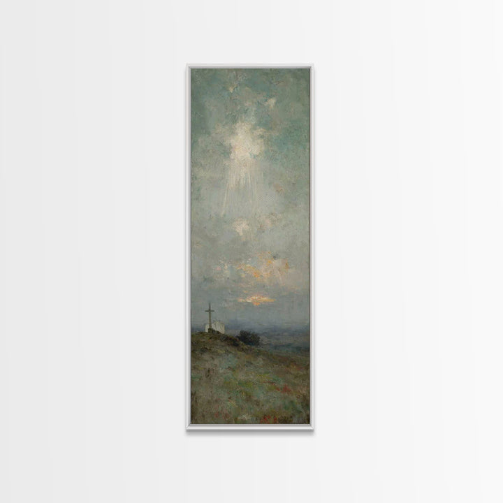 Heaven’s Promise | Framed Canvas Print | Christian Art Canvas | Narrow Art | Christian Wall Art | Subtle Christian Art | Christian Gift | V