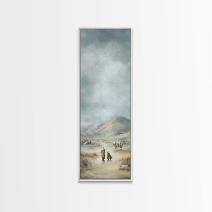 Family Road Home | Framed Canvas Print | Tall Skinny Art Print | Christian Christmas Art | Framed Christian Art | Modern Christian Art