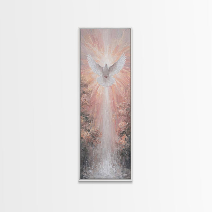 Spirit Of Dawn – Framed Canvas Print – Christian Art Print – Christian Wall Art – Tall Skinny Art Print – Christian Art Canvas – Christmas