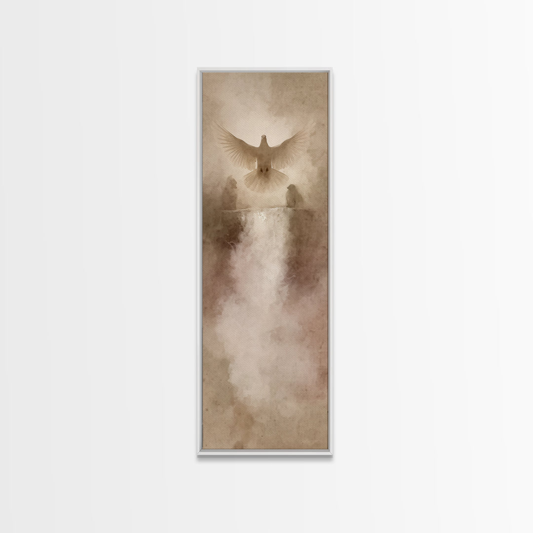 River Of Mercy – Framed Canvas Print – Christian Wall Art – Christian Art – Christian Painting – Tall Narrow Wall Art – Christian Art Canva