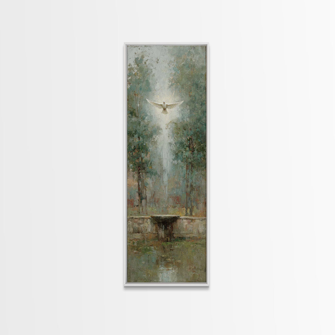 Garden Of Spirit – Framed Canvas Print – Christian Wall Art – Christian Art Canvas – Vintage Christian Art – Tall Narrow Wall Art – Christi