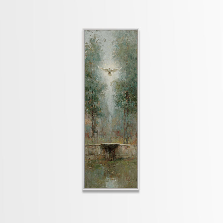 Garden Of Spirit – Framed Canvas Print – Christian Wall Art – Christian Art Canvas – Vintage Christian Art – Tall Narrow Wall Art – Christi