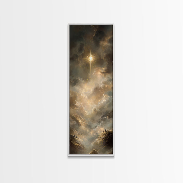 Valley Of Radiance – Framed Canvas Print – Skinny Art – Christian Christmas Art – Christian Art Canvas – Christian Wall Art – Jesus Paintin