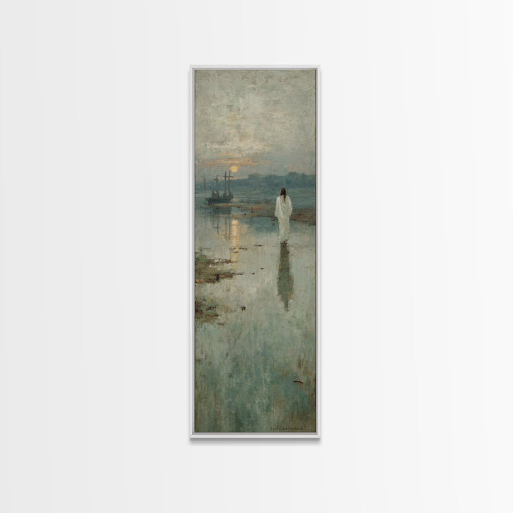 Harbor Of Peace – Framed Canvas Print – Narrow Art – Christian Art – Christian Wall Art – Christian Art Canvas – Jesus Painting