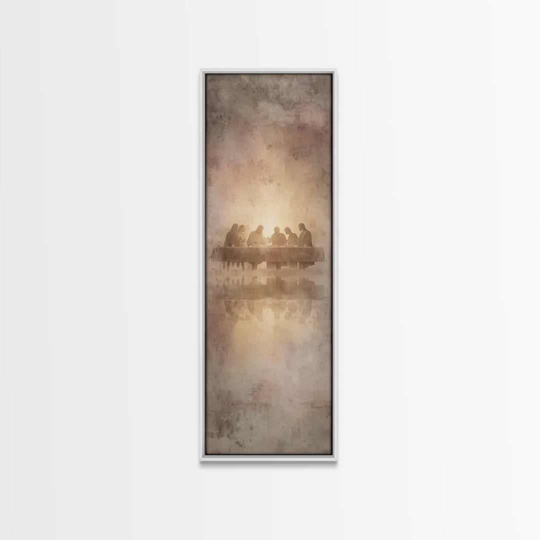 Blessed Supper Stars – Framed Canvas Print – Christian Wall Art – Jesus Art Print – Christian Art Canvas – Tall Skinny Art Print – Christma