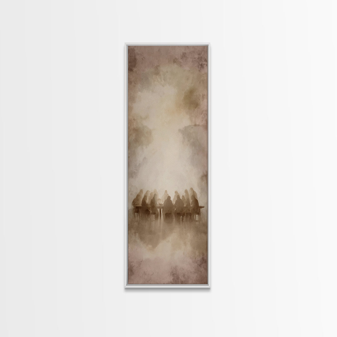 Holy Gathering Dawn – Framed Canvas Print – Christian Art Canvas – Jesus Wall Art – Christian Art Print – Skinny Art – Christmas Art – Chri