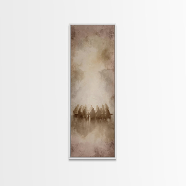 Holy Gathering Dawn – Framed Canvas Print – Christian Art Canvas – Jesus Wall Art – Christian Art Print – Skinny Art – Christmas Art – Chri