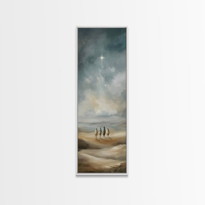 Guiding Light Voyage – Framed Canvas Print – Christian Art Canvas – Christmas Art – Christian Wall Art – Narrow Art – Christian Gift