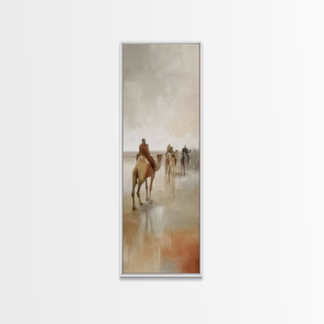 Sacred Dune Crossing – Framed Canvas Print – Christian Christmas Art – Christian Art Canvas – Christmas Wall Art – Skinny Art – Christian G