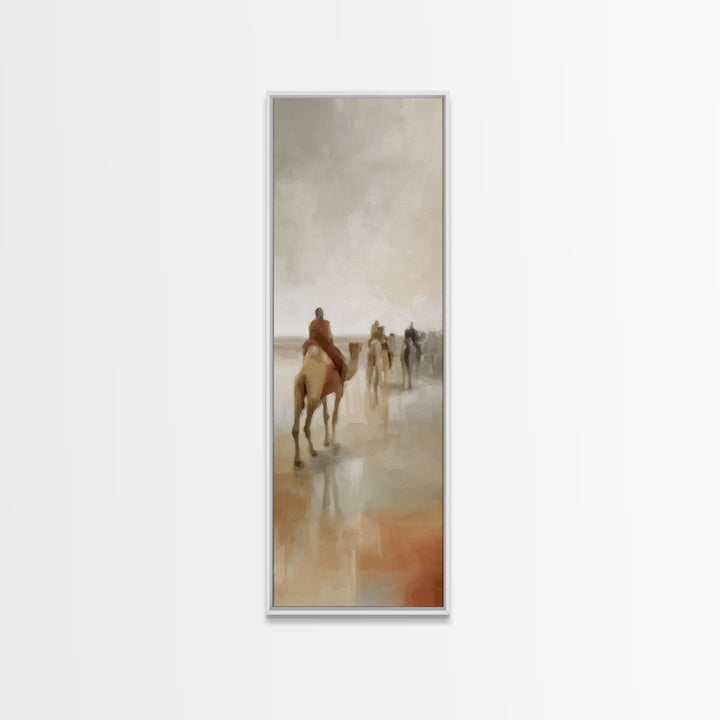 Sacred Dune Crossing – Framed Canvas Print – Christian Christmas Art – Christian Art Canvas – Christmas Wall Art – Skinny Art – Christian G