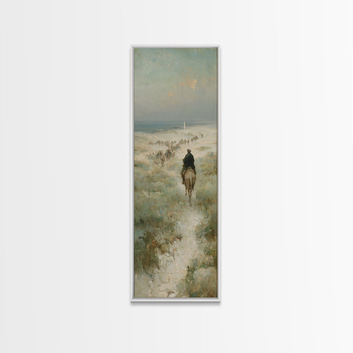 Emerging Caravan Light – Framed Canvas Print – Christian Art – Christmas Art – Christian Wall Art – Tall Skinny Art Print – Christian Chris