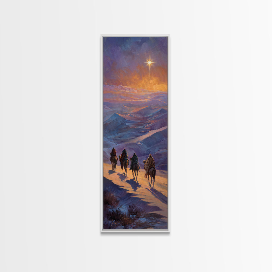 Path Of Radiant Hope – Framed Canvas Print – Christmas Wall Art – Christian Art – Christian Art Canvas – Narrow Art – Christian Christmas D