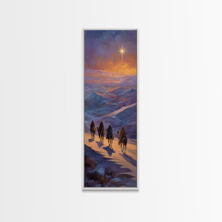 Path Of Radiant Hope – Framed Canvas Print – Christmas Wall Art – Christian Art – Christian Art Canvas – Narrow Art – Christian Christmas D