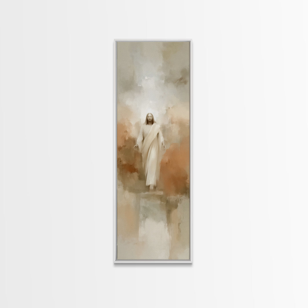Risen In Glory – Framed Canvas Print – Narrow Art – Jesus Painting – Christian Art Canvas – Christian Wall Art – Christian Art