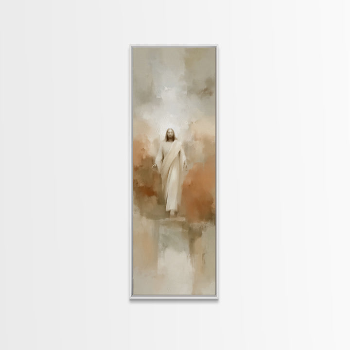 Risen In Glory – Framed Canvas Print – Narrow Art – Jesus Painting – Christian Art Canvas – Christian Wall Art – Christian Art