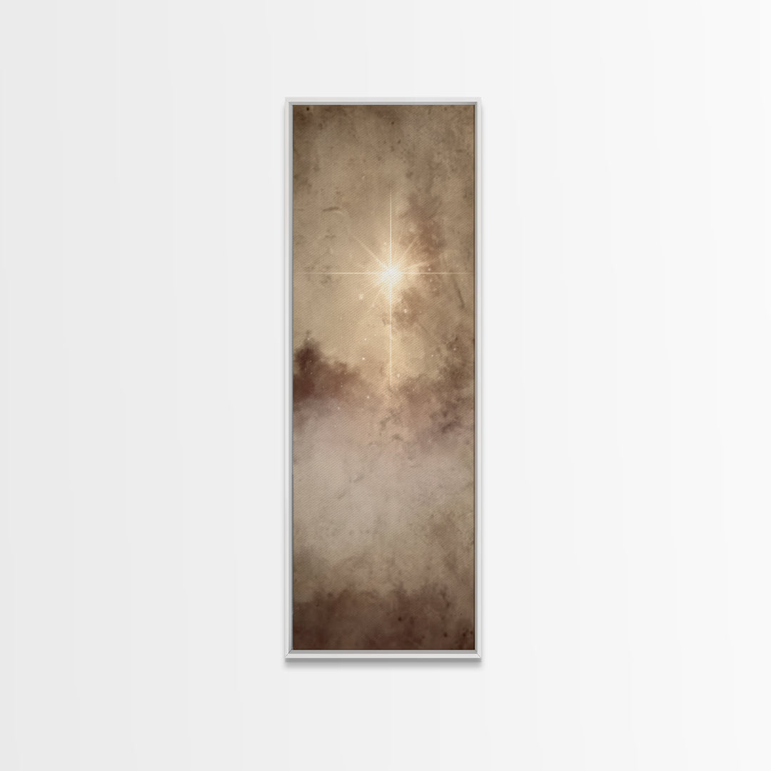 Shepherd’s Guiding Star, Framed Canvas Print, Narrow Art, Christian Christmas Art, Christian Art Canvas, Christmas Wall Art, Christian Art