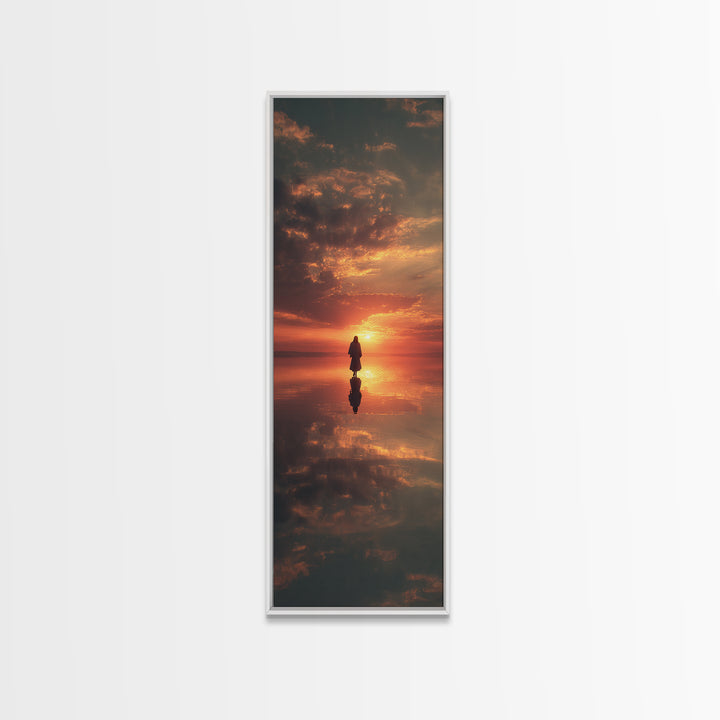 Radiant Evening Hope – Framed Canvas Print – Tall Skinny Art Print – Christian Art Canvas – Christian Wall Art – Jesus Painting – Large Chr