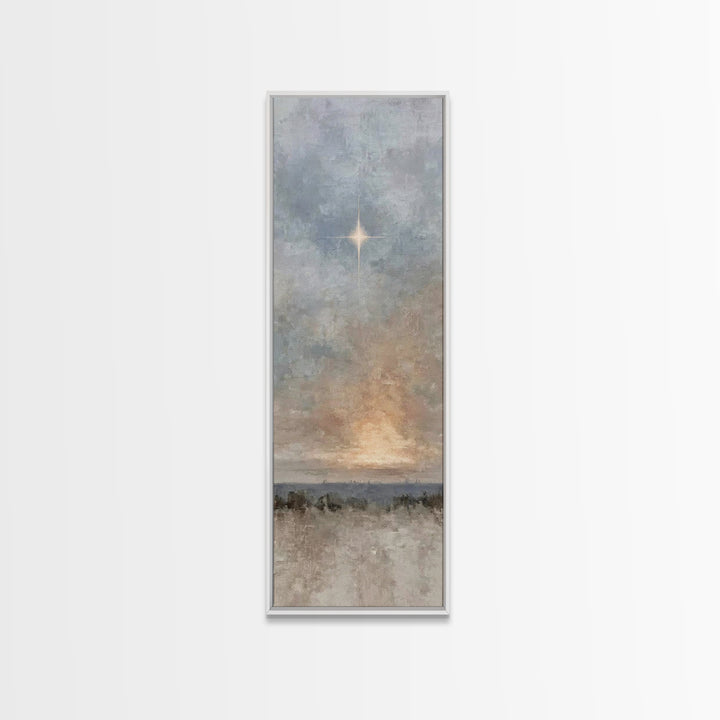Morning Star Blessing | Framed Canvas Print | Narrow Art | Christian Art Canvas | Christian Christmas Art | Christian Art | Christmas Wall